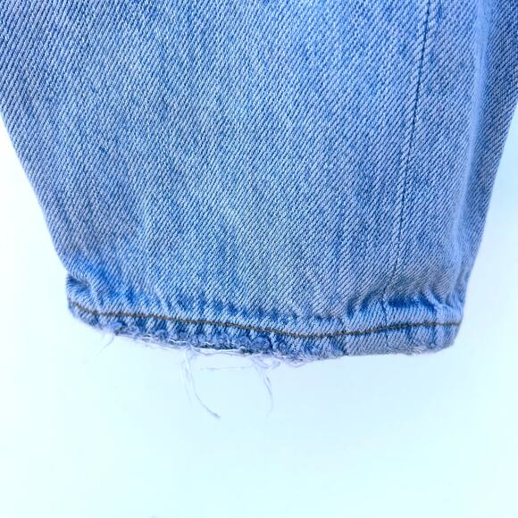 Agolde Jamie High Waisted Distressed Light Wash Straight Leg Jeans 27 Button Fly - Picture 9 of 12